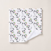 Cute Raccoon met veren op zijn hoofd Bad Handdoek (Wasdoekje)