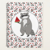 Cute raccoon met watermeloen planner (Voorkant)