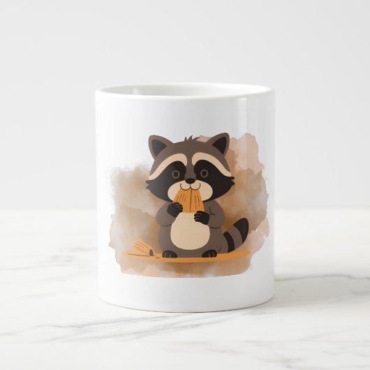 Cute Raccoon Mug Grote Koffiekop (Voorkant)