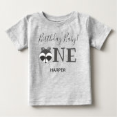 Cute Raccoon One Name First Birthday (Voorkant)