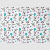 Cute Raccoon Pattern Tissuepapier (Voorkant)