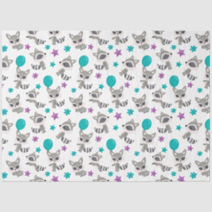 Cute Raccoon Pattern Tissuepapier