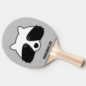 Cute raccoon ping pong paddle for table tennis tafeltennisbatje (Zijkant)