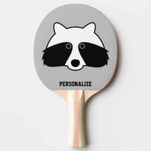 Cute raccoon ping pong paddle for table tennis tafeltennisbatje (Voorkant)