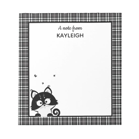 Cute Raccoon Play Notitieblok (Voorkant)