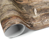 Cute Raccoon Resting on a Log Cadeaupapier (Rol Hoek)