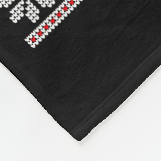 Cute Raccoon Santa Christmas Lights Ugly Xmas Swea Fleece Deken (Hoek)