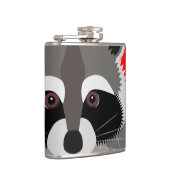 Cute Raccoon Tekening Heupfles (Rechts)