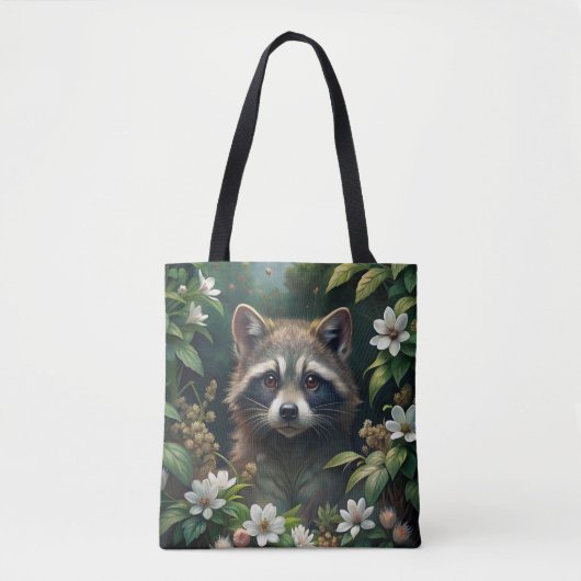 Cute Raccoon Tote Bag (Voorkant)
