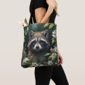 Cute Raccoon Tote Bag (Dichtbij)