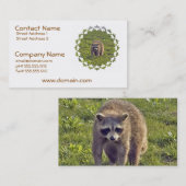 Cute Raccoon Visitekaartjes (Voorkant / Achterkant)