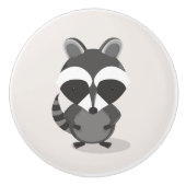 Cute Raccoon Woodland Animal Keramische Knop (Voorkant)