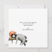 Cute Raccoons Merry Kerstmis Wenskaart Kaart (Achterkant)