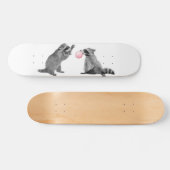 Cute Raccoons met bellengom Persoonlijk Skateboard (Horizontaal)