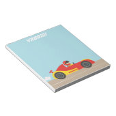 Cute Race Car Boy Racer Notitieblok (Schuin)