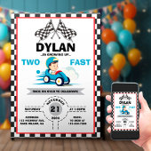 Cute Racer Two Fast Uitnodiging