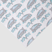 Cute Racing Cars and Flags Kinder Pattern Tissuepapier (Detail)