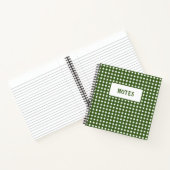 Cute Racing Green & White Plays Notitieboek elke d (Binnen)