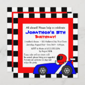 Cute Racing Threating Childrens Birthday Kaart (Voorkant / Achterkant)