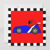 Cute Racing Threating Childrens Birthday Kaart (Achterkant)