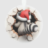Cute Racoon Double-Sided Holiday Ornament (achterkant)