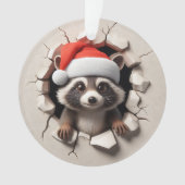 Cute Racoon Double-Sided Holiday Ornament (voorkant)