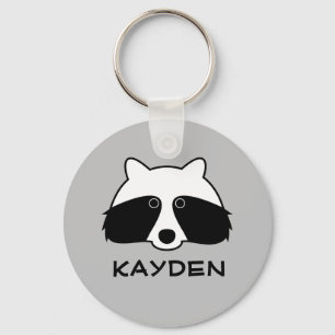 Cute racoon forest animal sleutelhanger for childr