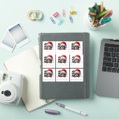 Cute Racoon in Santa Hat Christmas Labels (iPad Cover)
