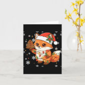 Cute Racoon Lights Tree Cake Funny Xmas Merry Chri Kaart (Gele Bloem)