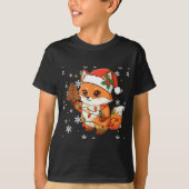 Cute Racoon Lights Tree Cake Funny Xmas Merry Chri T-shirt (Voorkant)