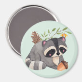 Cute Racoon Magnet (Voorkant / Achterkant)
