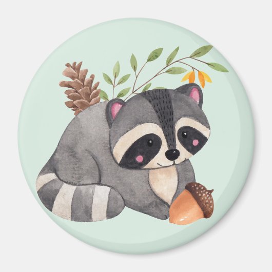 Cute Racoon Magnet (Voorkant)
