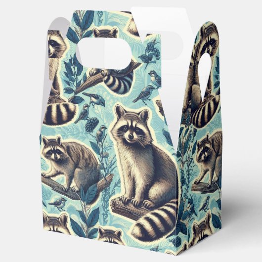 Cute Racoon Pattern Bedankdoosjes (Geopend)