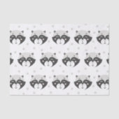 Cute Racoon Pattern - Kinder Tissuepapier (Voorkant)