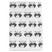 Cute Racoon Pattern Medium Cadeauzakje (Voorkant)