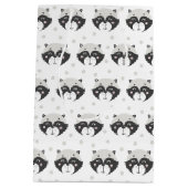 Cute Racoon Pattern Medium Cadeauzakje (Achterkant)
