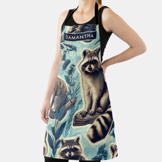 Cute Racoon Pattern Schort (Insitu)