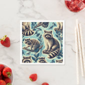 Cute Racoon Pattern Servet (Insitu)