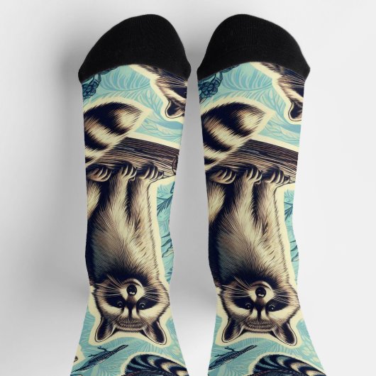 Cute Racoon Pattern Sokken (Top)