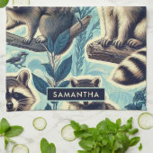 Cute Racoon Pattern Theedoek (Gevouwen)