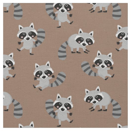 Cute Racoons Stof (Close Up)
