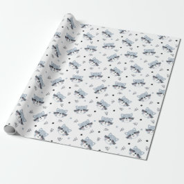 Cute Racoons Wrapping Paper Cadeaupapier