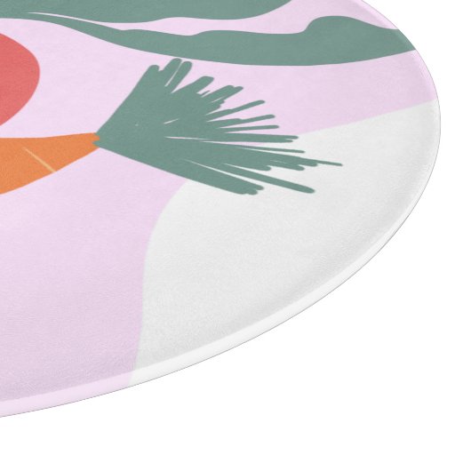 Cute Radish en Carrot Cartoon Snijplank (Hoek)