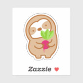 Cute Radish Sloth  Sticker (Vel)