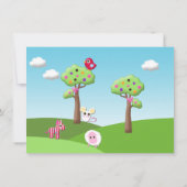 Cute Rag Doll Birthday Party Kaart (Achterkant)