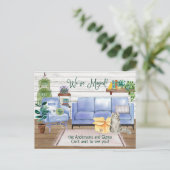 Cute Ragamuffin Cat Cozy New Home Adres     Aankondigingskaart (Staand voorkant)