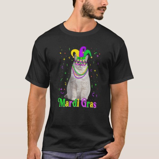 Cute Ragdoll Cat Funny Animals Lover Mardi Gras Ca T-shirt (Voorkant)