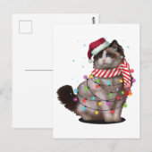 Cute Ragdoll Cat Lover Funny Xmas Holiday Gift Briefkaart (Voorkant / Achterkant)