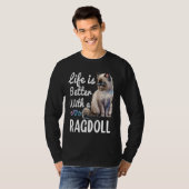 Cute Ragdoll Cat Owner Himalayan Birman Ragdoll T-shirt (Voorkant volledig)