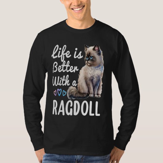 Cute Ragdoll Cat Owner Himalayan Birman Ragdoll T-shirt (Voorkant)